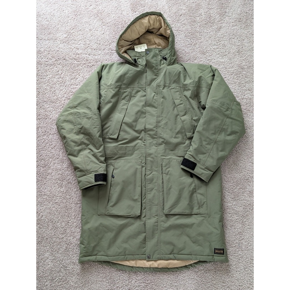 Duluth Trading Co Whaleback Waterproof Insulated Long Coat XL Olive Green 26701